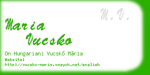 maria vucsko business card